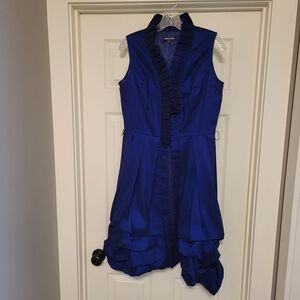 Samuel Dong Royal Blue Sleeveless Dress